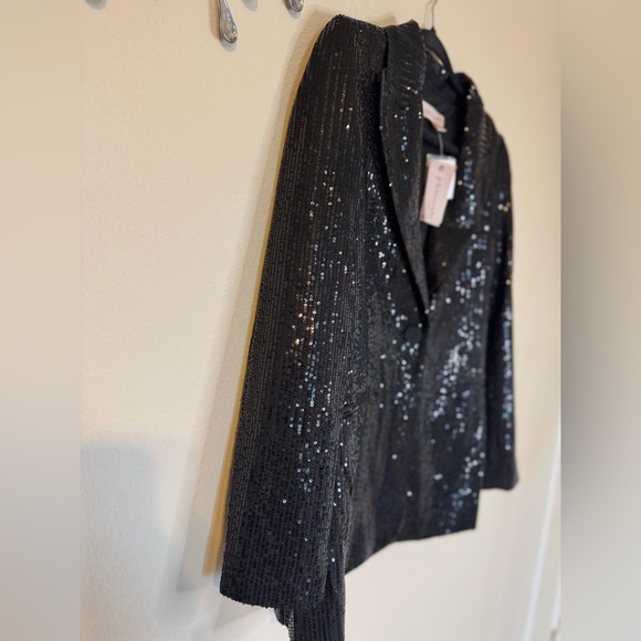 Philosophy Black Sequin Blazer Jacket Size Small NWT - Picture 5 of 15